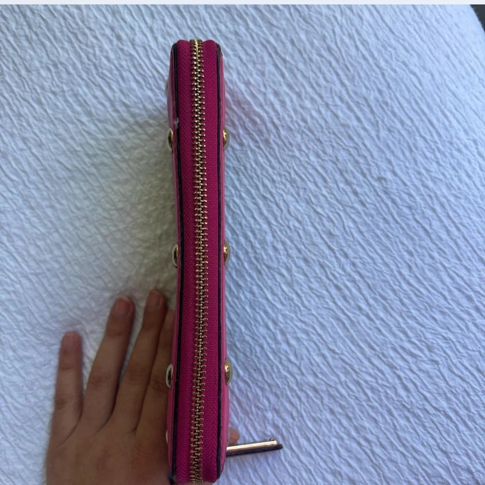 Michael Kors Fuchsia and Brown Logo Wallet - Picture 6 of 8